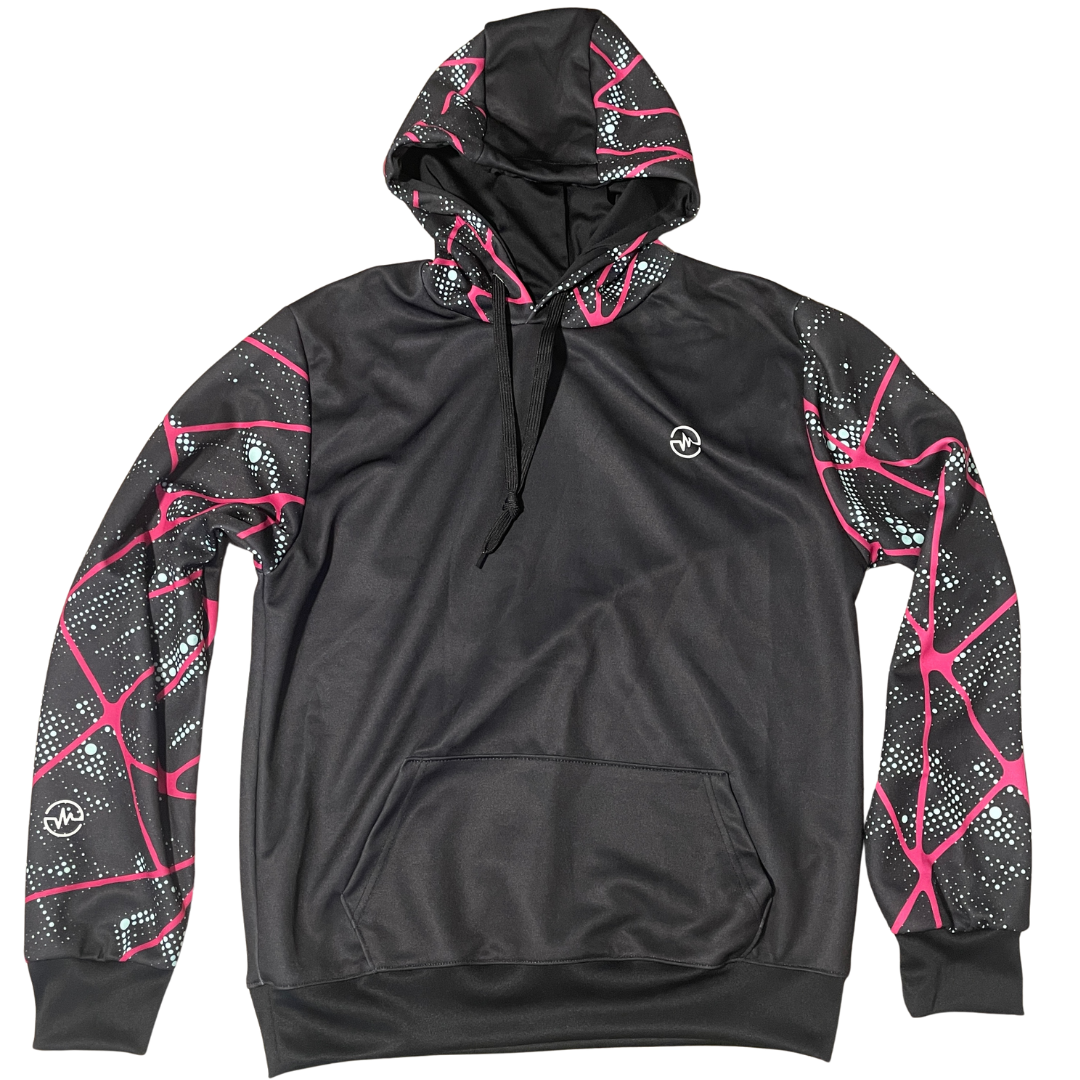 felpa drinky nera e rosa