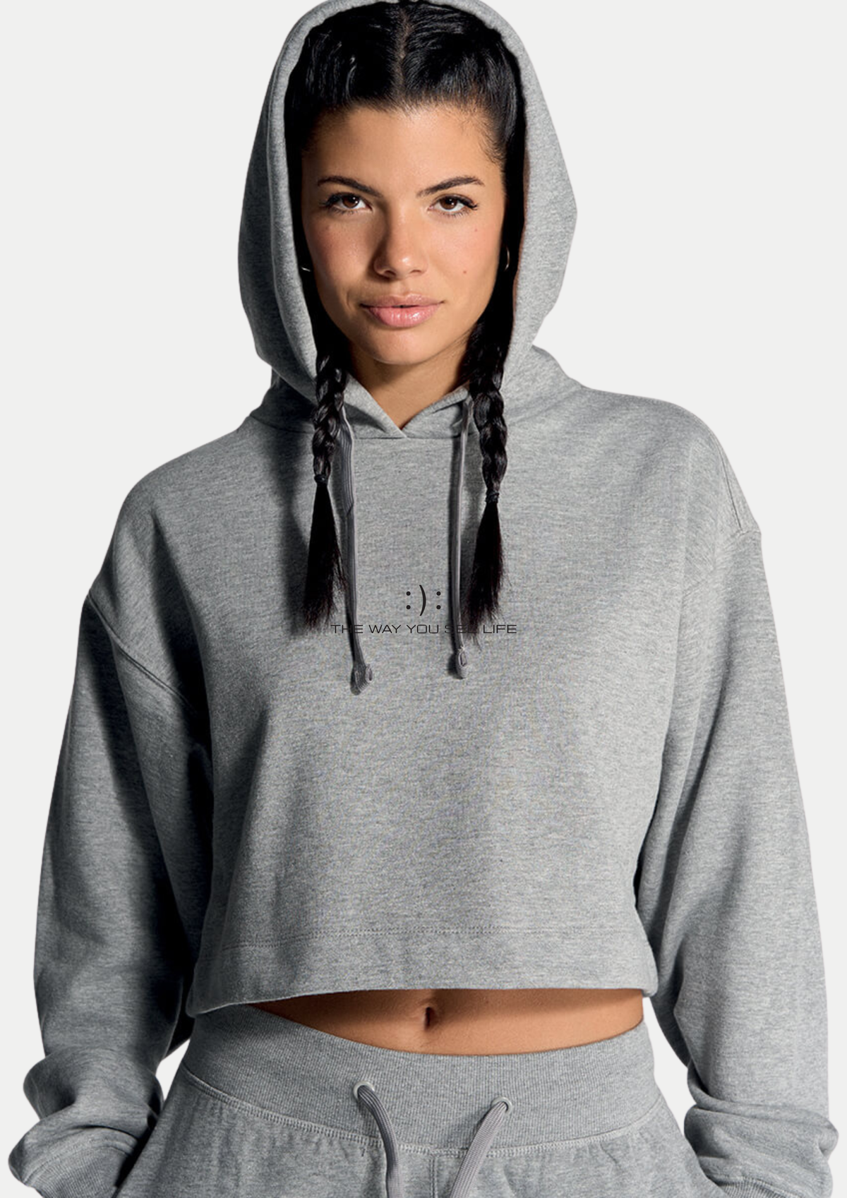 Felpa Donna Crop con Cappuccio – THE WAY YOU SEE LIFE